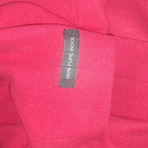 Covington Coat Women Size 22W Red Wool Reinforced Button Classic Winter Gorgeous - Picture 6 of 6